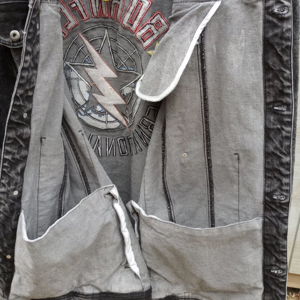 BORN FLY Embroidered Denim Jacket - Picture 5 of 16